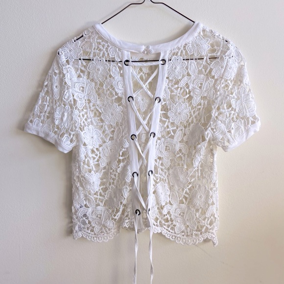 Forever21 Cotton Lace Shirt - Picture 2 of 6